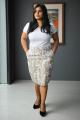 Hand Block Print Ochre Brown Floral Pencil Skirt